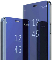 Калъф тефтер огледален CLEAR VIEW за Samsung Galaxy S22 Plus 5G S906B син 